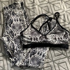 Matching snake Skin Athletic Set